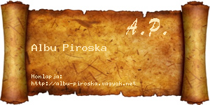 Albu Piroska névjegykártya