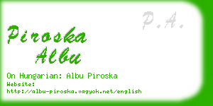 piroska albu business card